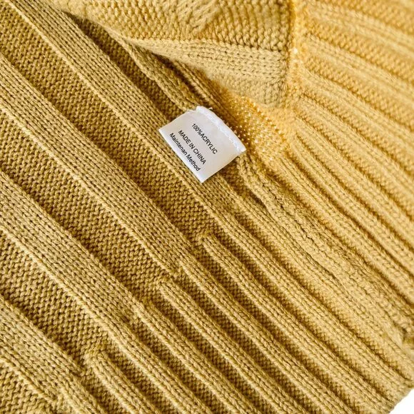 Merokeety Womens Cable Knit Button-Up Cardigan Sweater With Pockets Yellow - Picture 3 of 6